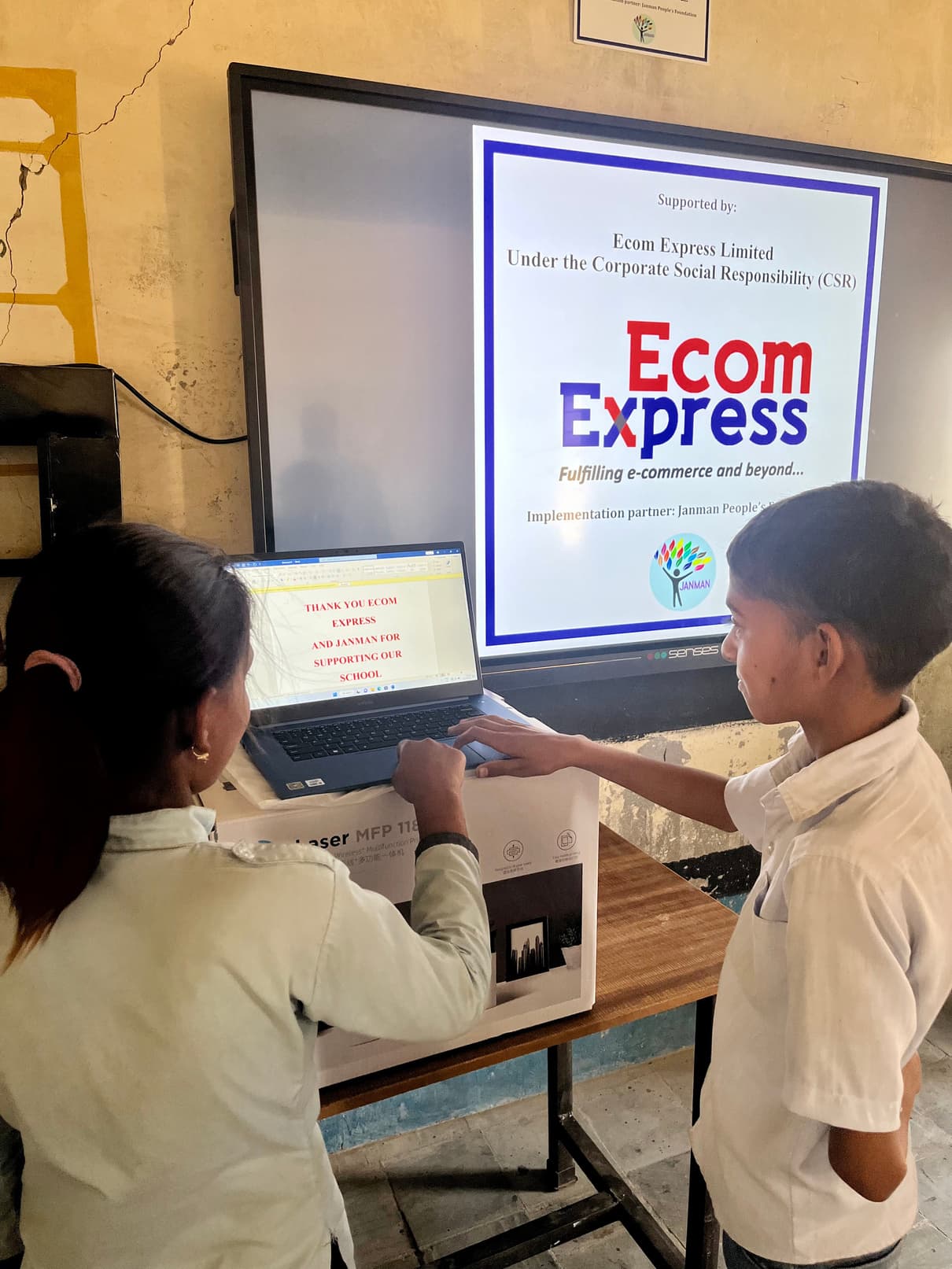 Smart Classroom instituted in Bamnwas, Rajasthan