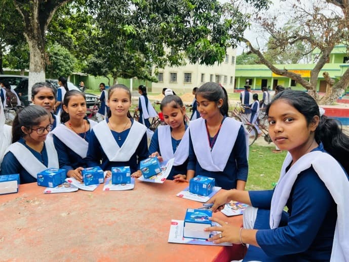 'Kishori Ki Udaan' booklets & hygiene kits